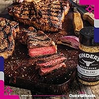 Vista 6 de Kinders Premium BBQ BBQ Rub & Seasoning Paquete de 3 unidades (16.7 onzas) Kinder's Prime Steak con ajo negro y trufa, Steakhouse con mantequilla