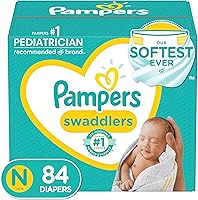 Vista 93 de Pañales Pampers Swaddlers, Talla 7 (11.8-22.7 kg), 70 unidades, absorbentes, mantiene al bebé seco y cómodo, pañal desechable seguro para la piel
