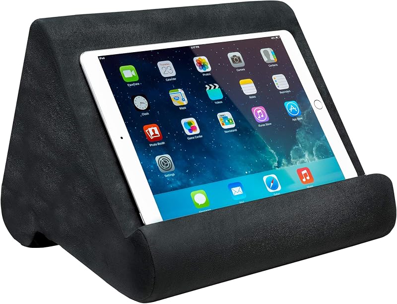 Pillow Pad Ultra Multi-Angle Soft Tablet Stand, Gray - Comfortable Angled Viewing for iPad, Tablets, Kindle, Smartphones, Books, Magazines, and More