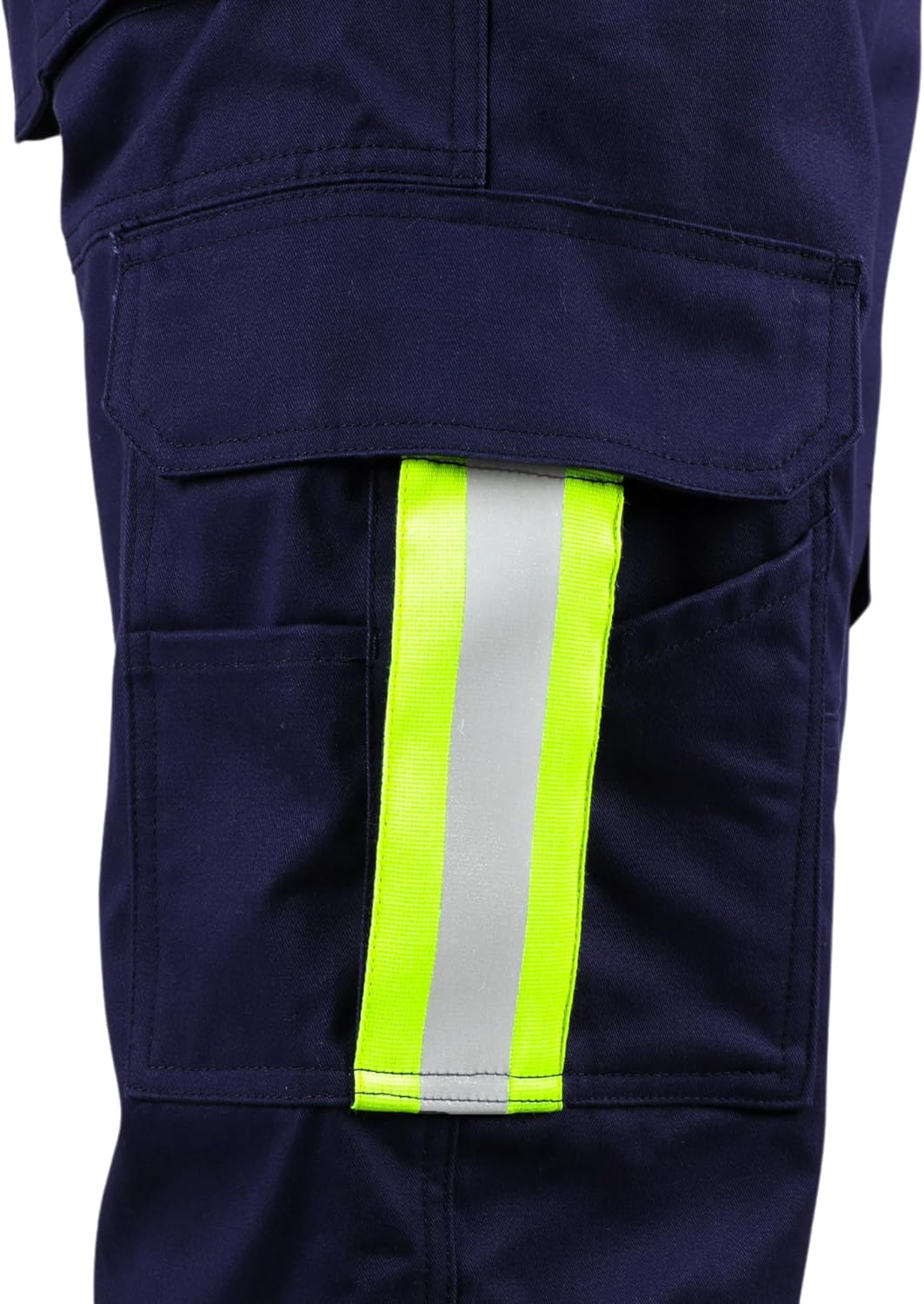 TICOMELA FR Pants High Visibility Cargo Pants NFPA2112 7.5oz Hi-Vis Flame Resistant Elastic Waist Pants - Image 8