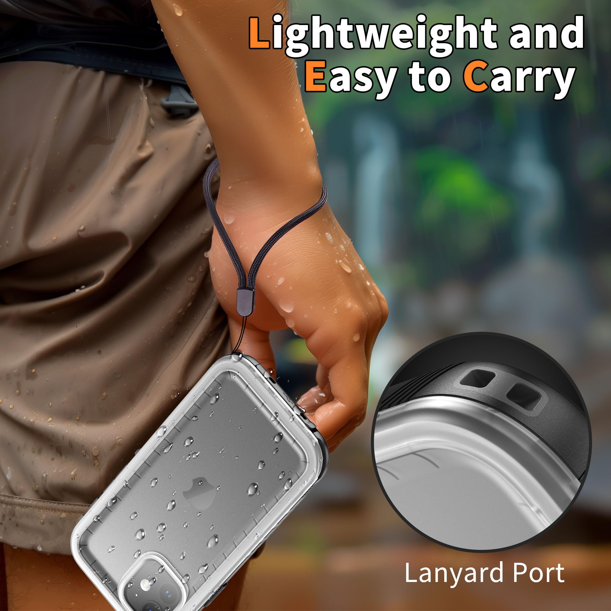 Cozycase Ultra Resistente Funda para iPhone 12/12 Pro Impermeable Antigolpes Militar Transparente 360 Grados Carcasa 12Pro Doble Waterproof Acuatica Sumergible Agua con Protector Camara Pantalla