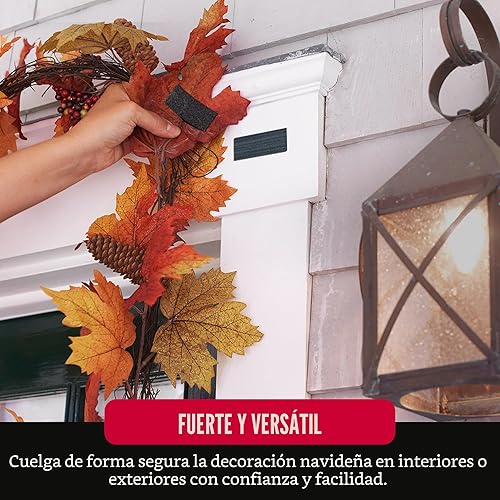 Miniatura 5 de VELCRO Brand Sujetadores resistentes, tiras de 4 x 2 pulgadas con adhesivo, 8 juegos, soporta 10 libras, cinta adhesiva de fuerza industrial negra