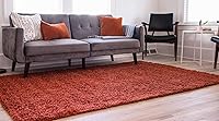 Vista 2 de Unique Loom Solid Shag Collection Area Rug (3' 3" x 5' 3" Rectangle, Terracotta)