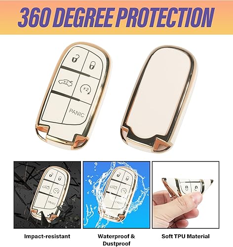 Miniatura 3 de ESEWALAS Funda brillante para llavero de automóvil, funda para llavero de automóvil, soporte protector inteligente para control remoto de automóvil,