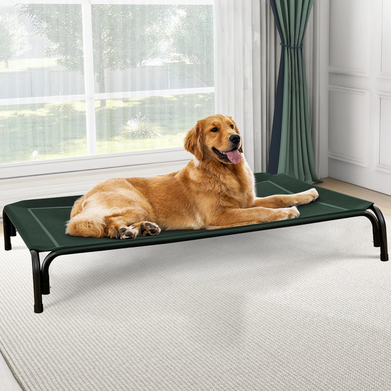 Czpalo Elevated Dog Bed, Raised Outdoor Dog Bed for Large Sized