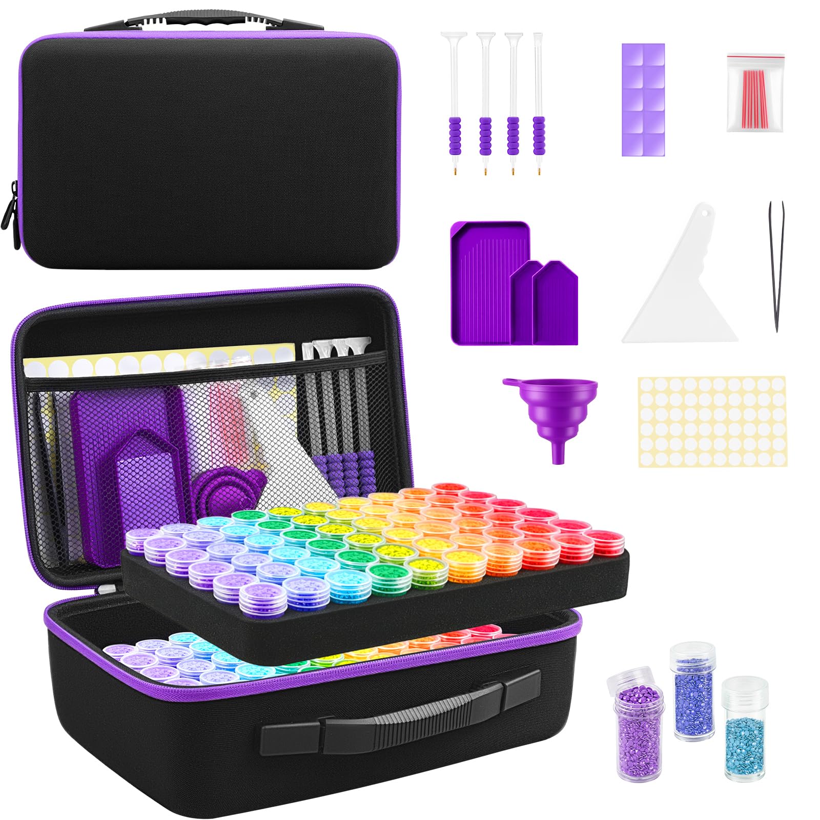 Photo 1 of ZORETCO Diamond Art Storage - 120 Containers Diamond Art Kits for Adults