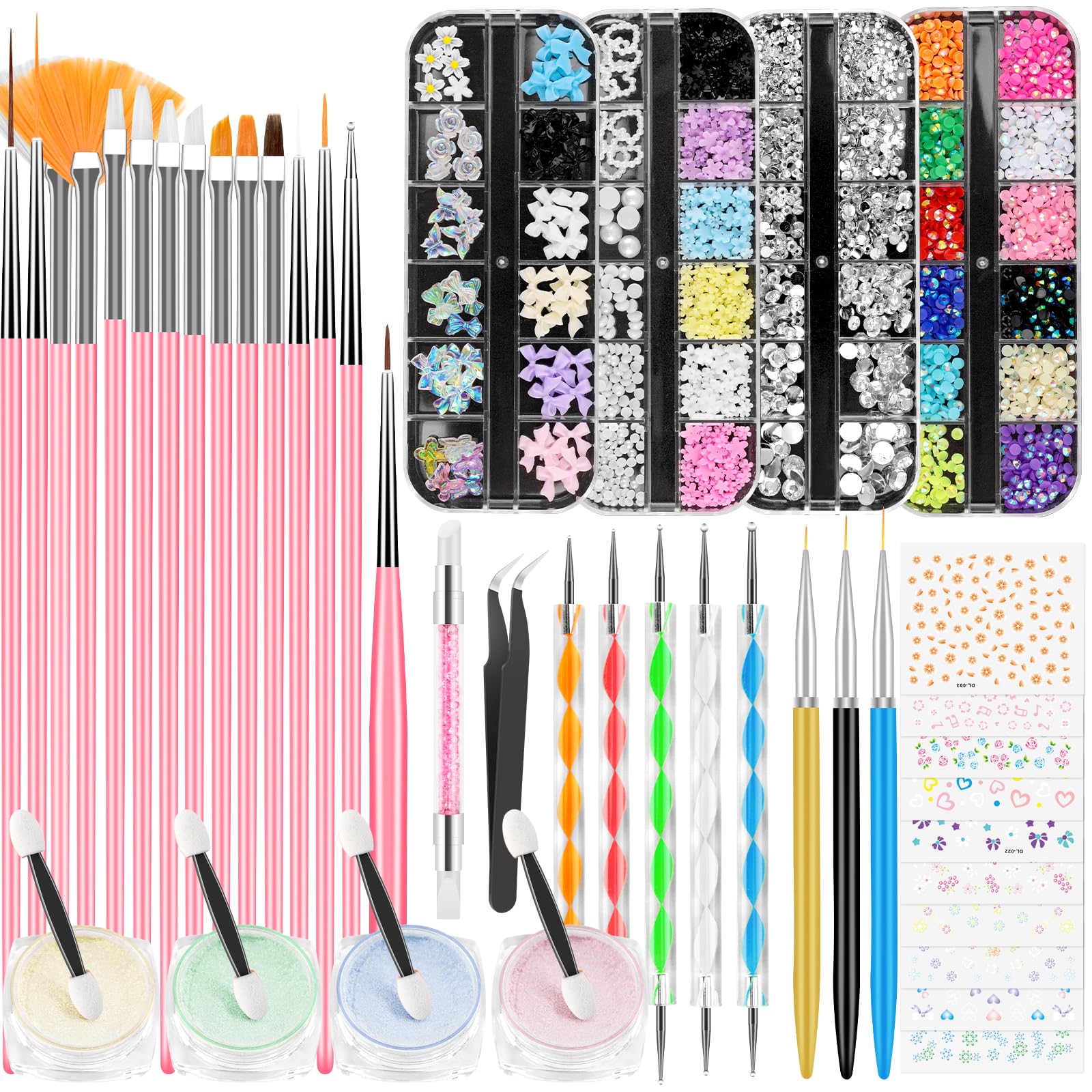 Nail Art Kit Nail Art Tools Nail Design Tools Nail Art Brushes Decoration Kit Nail Dotting Tool Nail