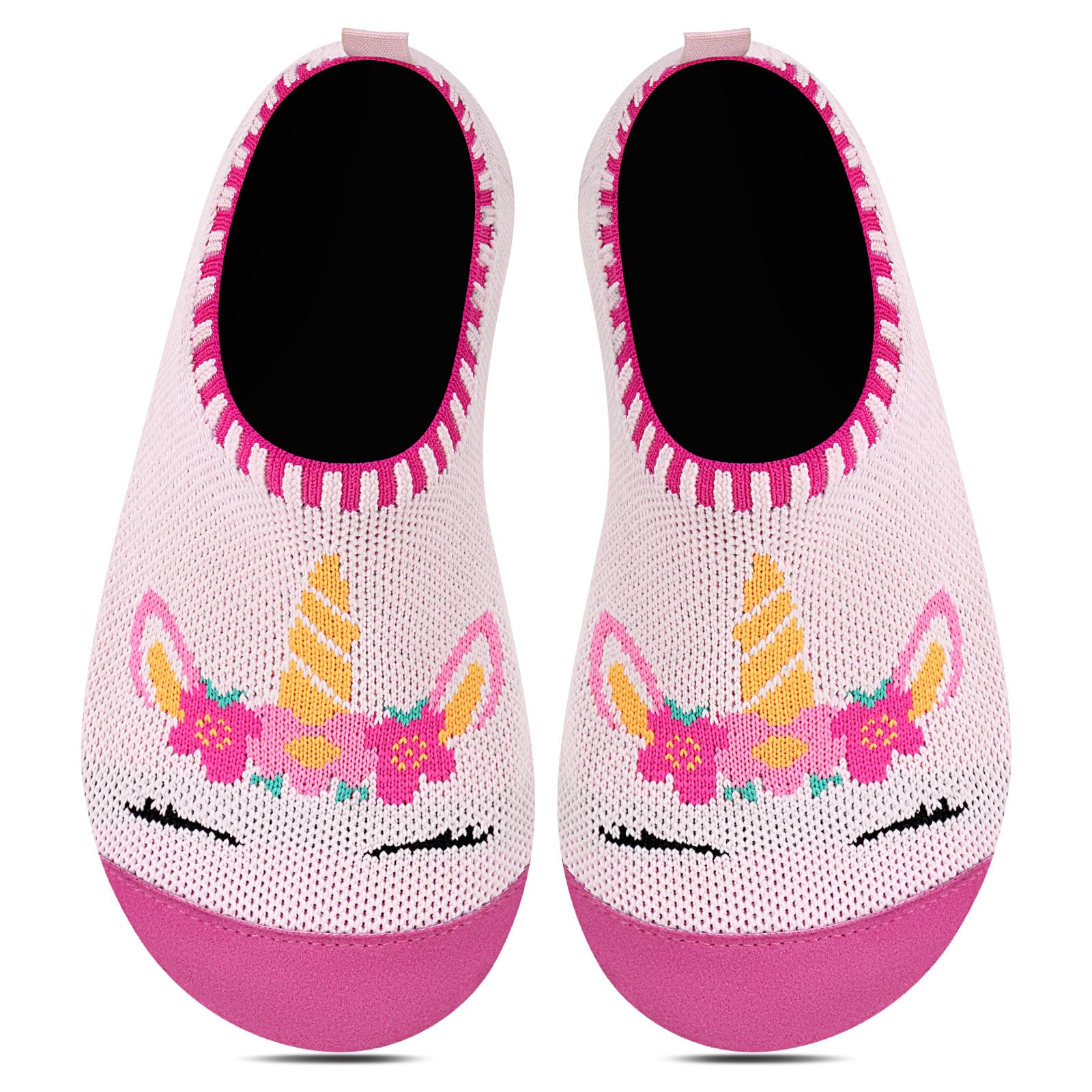 Kyopp Hausschuhe Kinder Mädchen Barfussschuhe Kindergarten Slippers Jungen Rutschfest Pantoffeln für Atmungsaktive Weich Lauflernschuhe Kleinkinder Schuhe