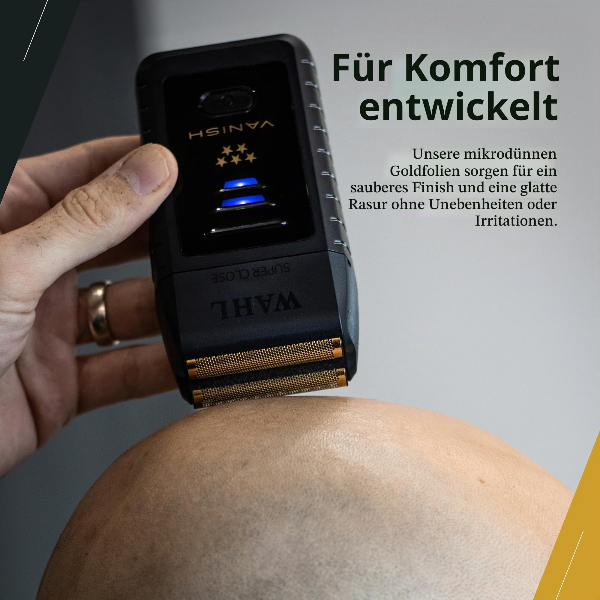 WAHL Vanish Foil, Ersatzteile, Schneidsätze & Schneidevorrichtung, Mobiler Rasierer, Präzisionsschnitt, Pflegezubehör, Ersatzteile, Herrenpflege, Rasierer-Ersatzteile, Gold, Hautfreundlich, Vanish