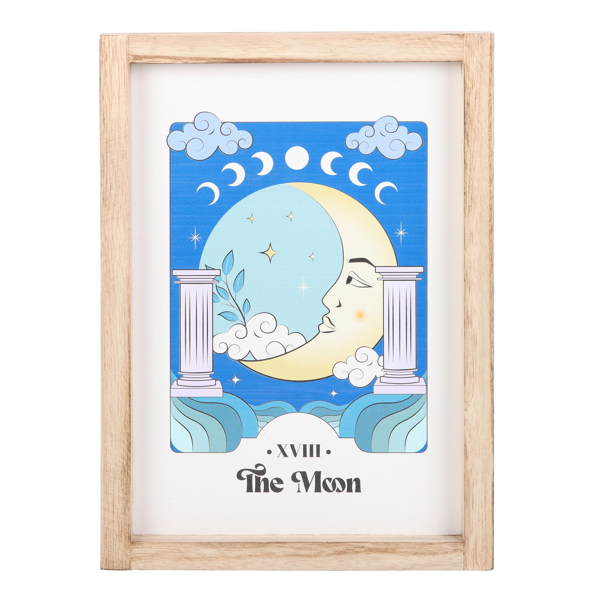Something Different Wholesale Moon Phases Framed Print Night Sky Artwork Elegant Moon Wall Hanging Contemporary Celestial Print