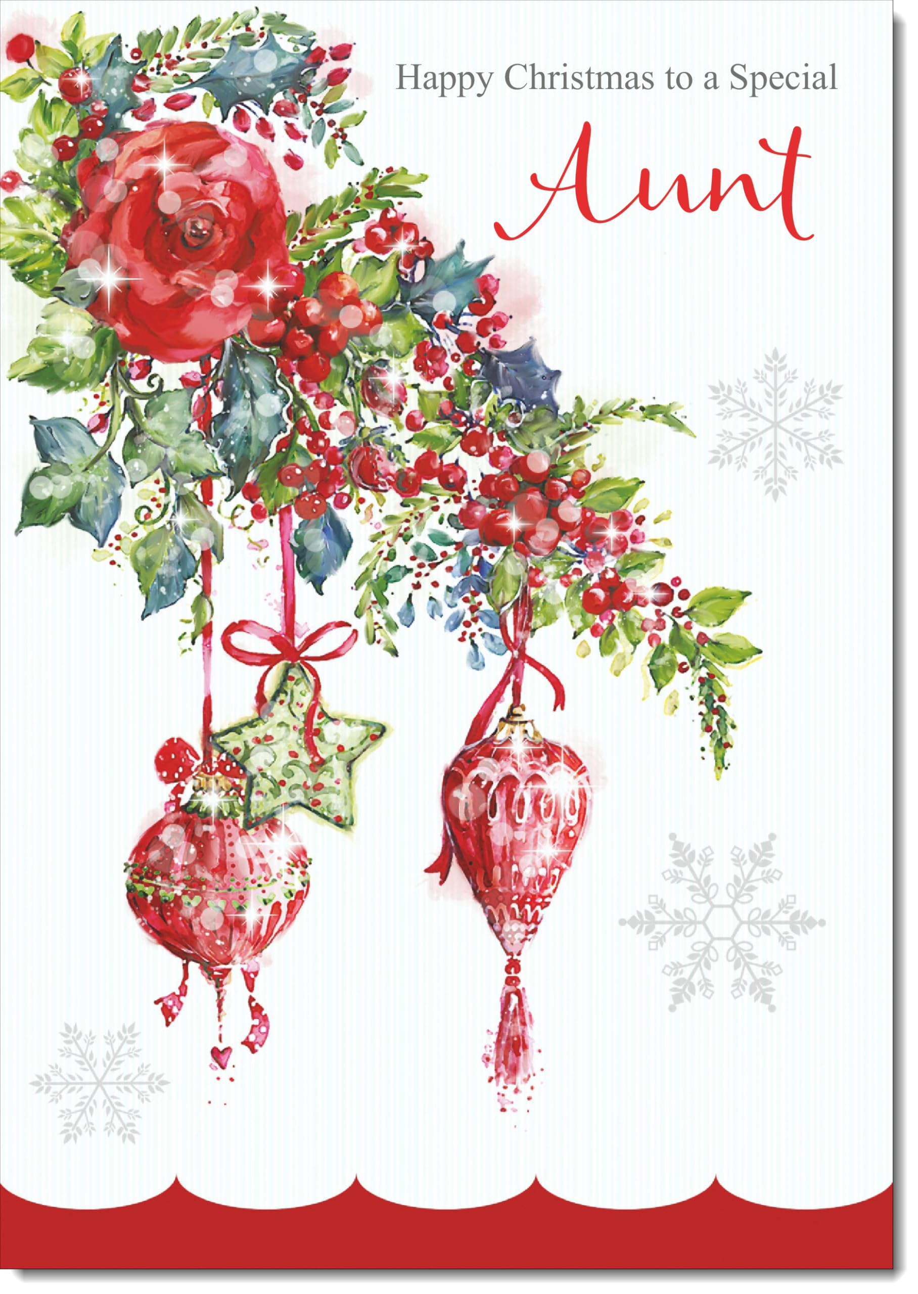 doodlecards Aunt Christmas Card Decorations Large A4 Size Christmas Card for Aunt with Plain Envelope — image 1