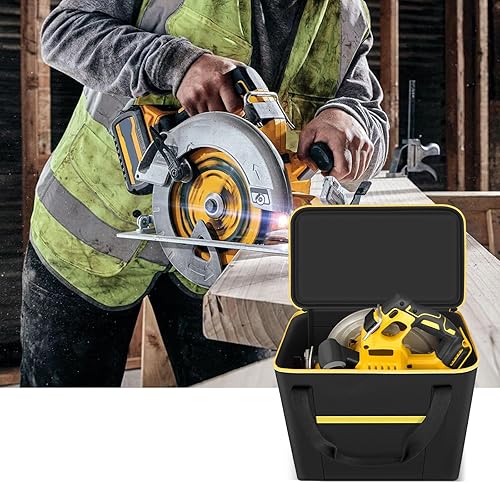 Miniatura 7 de Bolsa de herramientas universal para DEWALT 20V MAX 7-1/4 pulgadas DCS573/DCS570B, para Skil 5080-01 13-Amp 7-1/4" hoja de sierra circular y batería