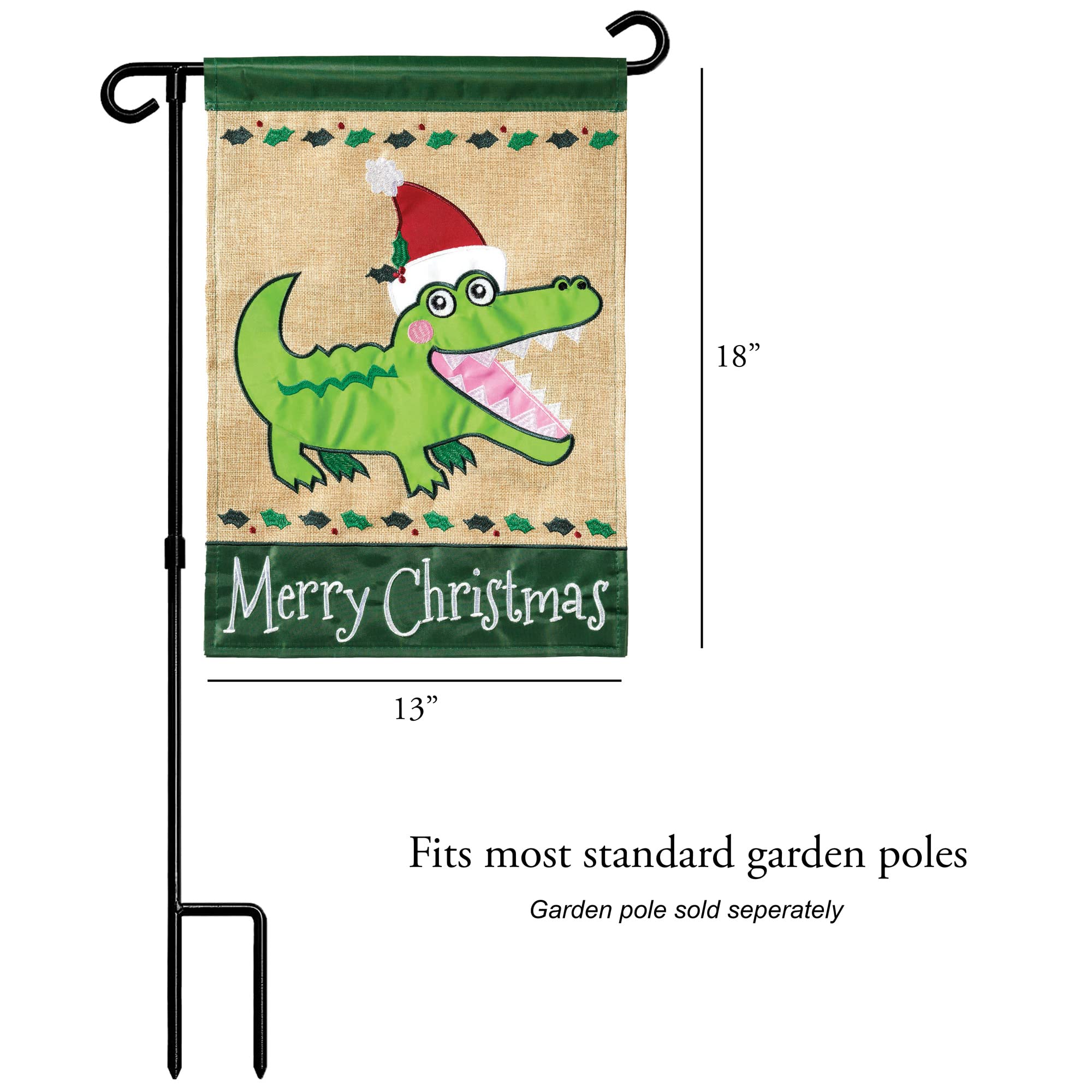 Presents Christmas Tree Burlap/Appliqué Garden Flag
