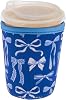 Karma, Reusable Iced Coffee Insulator, Iced Coffee & Cold Soda Insulated Neoprene Cold Cup Beverage Sleeve 16-20OZ, Small, Bows