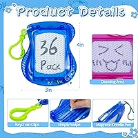 Vista 9 de Paquete de 22 mini pizarras magnéticas de dibujo (6 colores), mochila para niños, llavero, tablones de dibujo, borrables y bloc de escritura