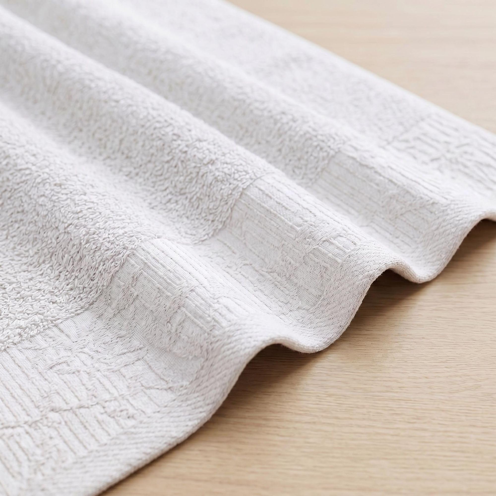 Superior Asciugamani in cotone (set da 4), bordo jacquard floreale, peluche, morbidi asciugamani per spa, palestra, bagno, cucina, arredamento, base per la casa, asciugatura quotidiana, collezione