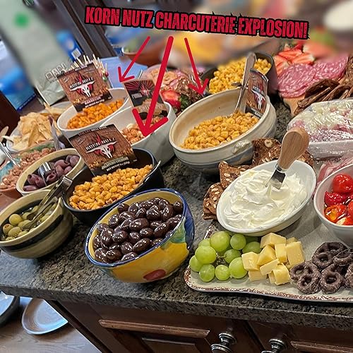 Miniatura 6 de Ranch, BBQ, granos de maíz crujientes salados  Paquete variado de maíz tostado suave y crujiente  Runnin' Wild Foods  1.5 libras en total (caja de 3