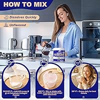 Vista 8 de Polvo de colágeno de calostro bovino alimentado con pasto para mujeres y hombres, péptidos de colágeno hidrolizados en polvo con probióticos