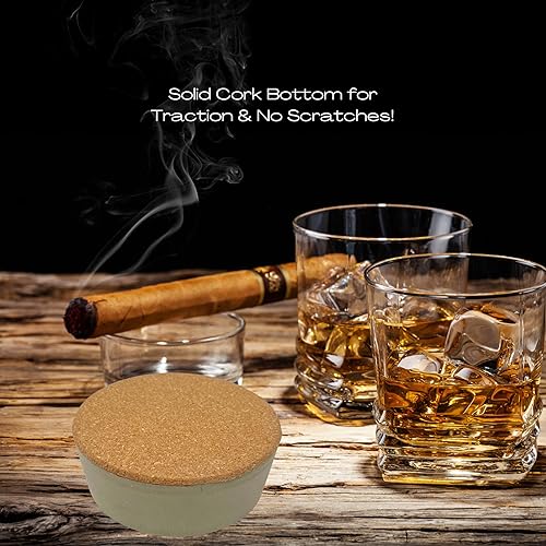 Miniatura 4 de Soporte y enfriador de vidrio de whisky de hormigón gris - Accesorios de barra de bourbon o whisky - Tienda en el congelador para mantener el whisky