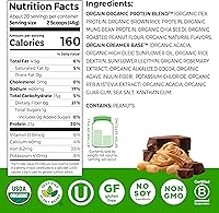 Vista 2 de Orgain Polvo de proteínas a base de plantas orgánicas, mantequilla