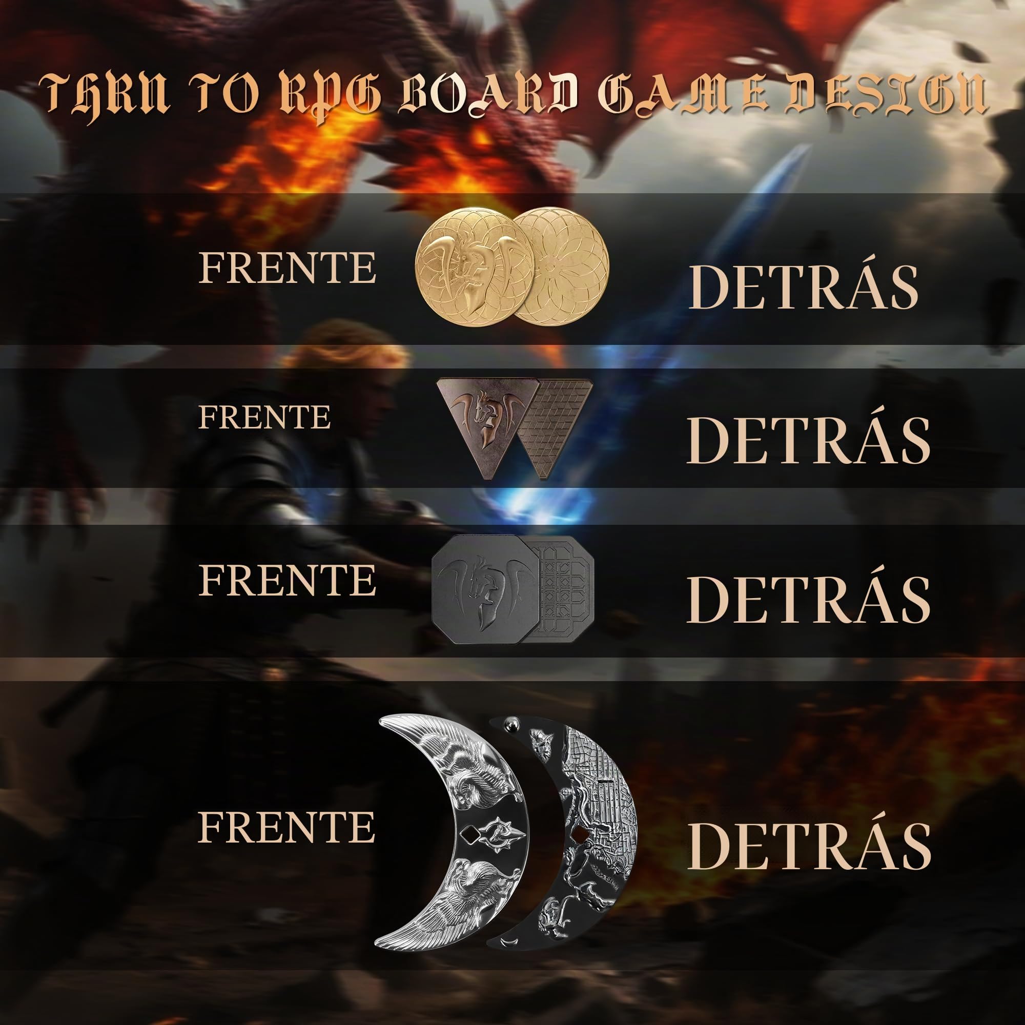 145 Monedas de Metal DND y Bolsa de Cuero, Contiene 60 Monedas de Oro, 40 Monedas de Plata, 40 de Cobre y 5 Monedas de Platino, Bueno para Juegos de Mesa RPG.