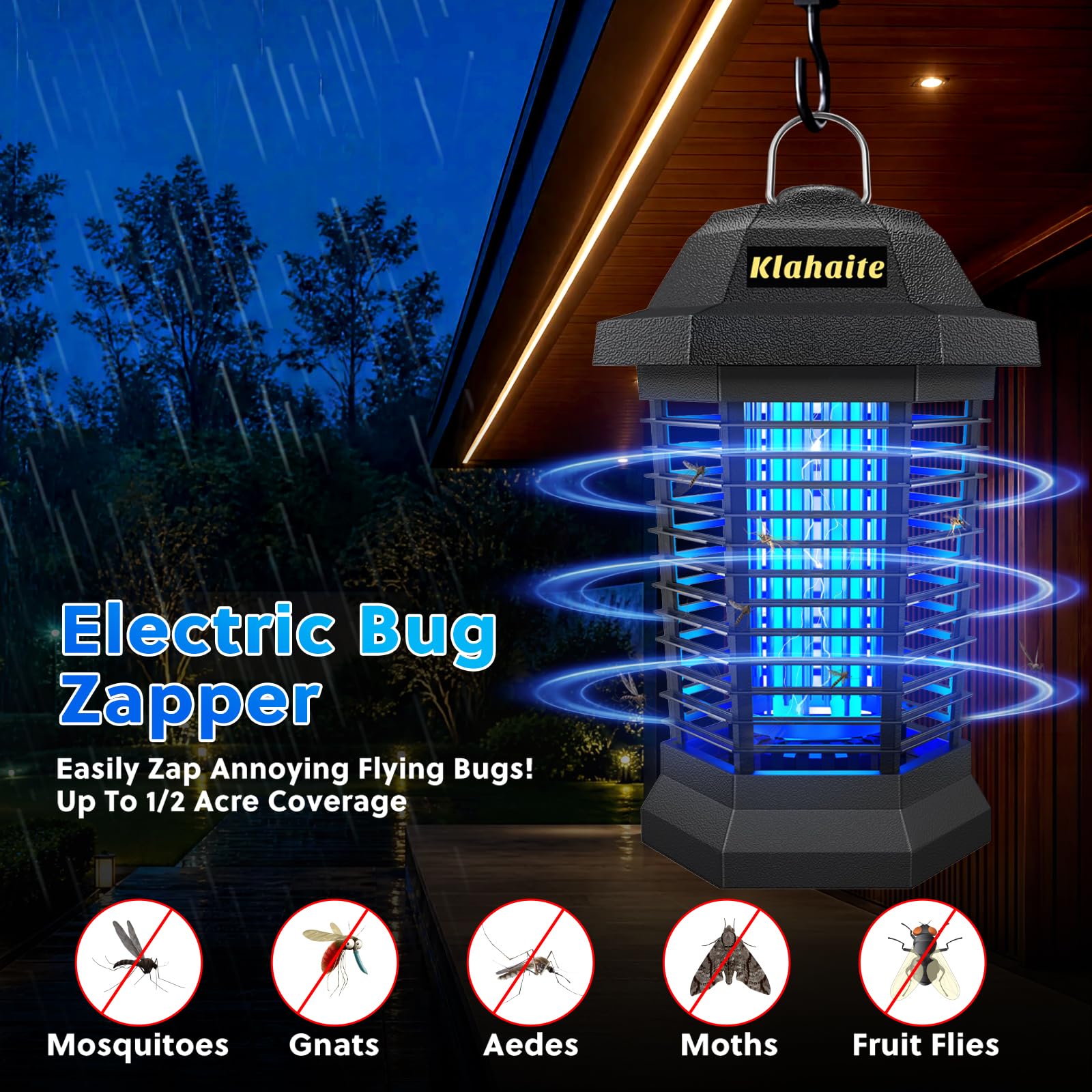 Klahaite Bug Zapper - Pest-Free Outdoor Space -2