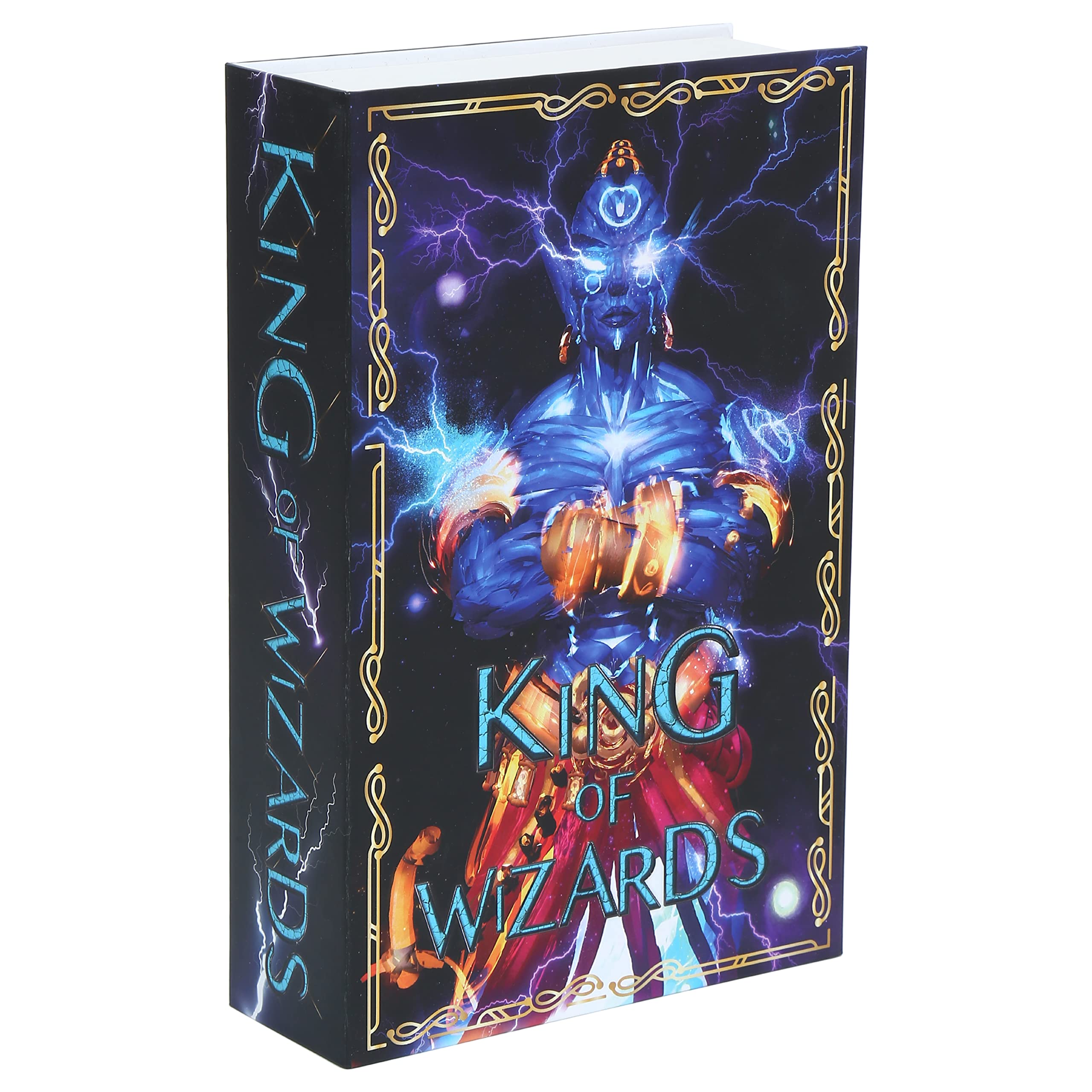 ULIXU Wizard Book Safe with Real Pages, Fantasy Secret Compartment Items Storage Box with Classic Key Lock, Decorative Hidden Stash Box, Hardcover Safe Box for Money, 9.3"x6.0"x2.3" — image 1