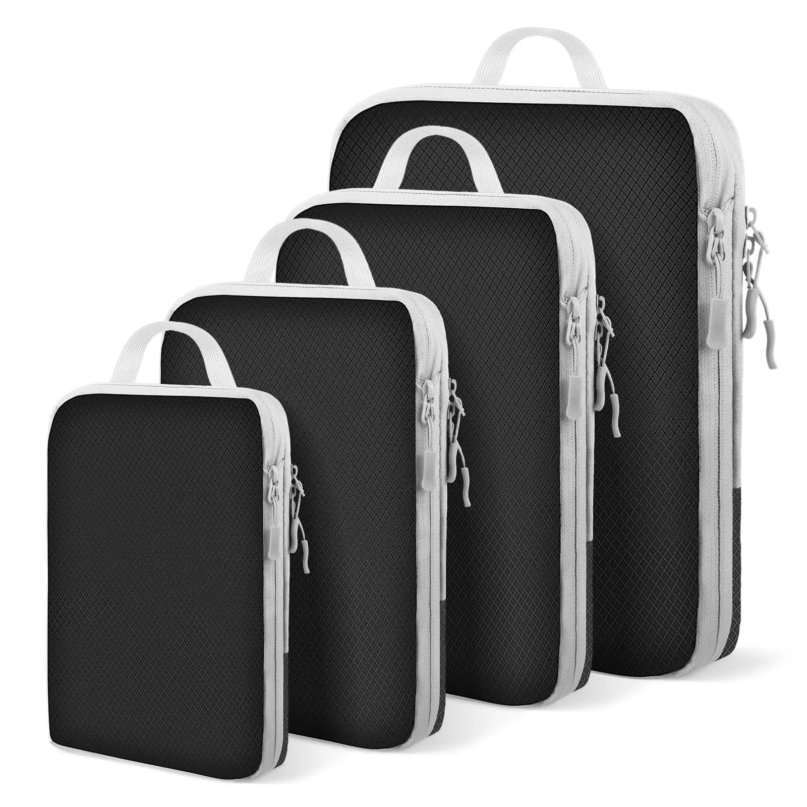 Lot de 3 cubes d'emballage de compression pour bagage à main (rouge)