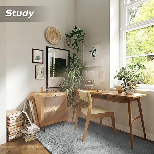 Miniatura 4 de REDASW Alfombras suaves y peludas, de 4 x 6 pies, antideslizantes, esponjosas, para dormitorio, sala de estar, peludas para niños y bebés,