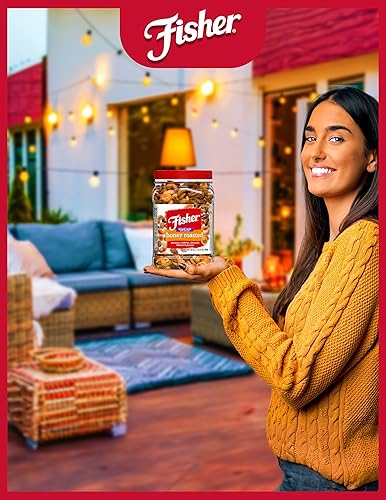 Miniatura 6 de Fisher Snack - Nueces mixtas tostadas con miel con cacahuetes 24 onzas cacahuetes anacardos almendras filberts y nueces