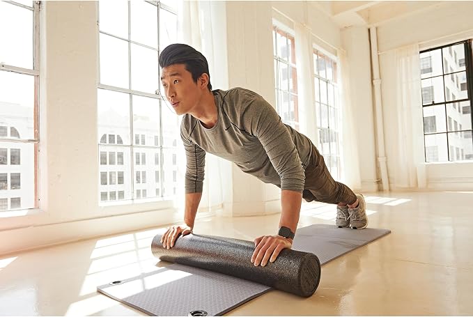 Foam Roller de Alta Densidad Aeromat Negro 11 in L x 6 in D miniatura 3