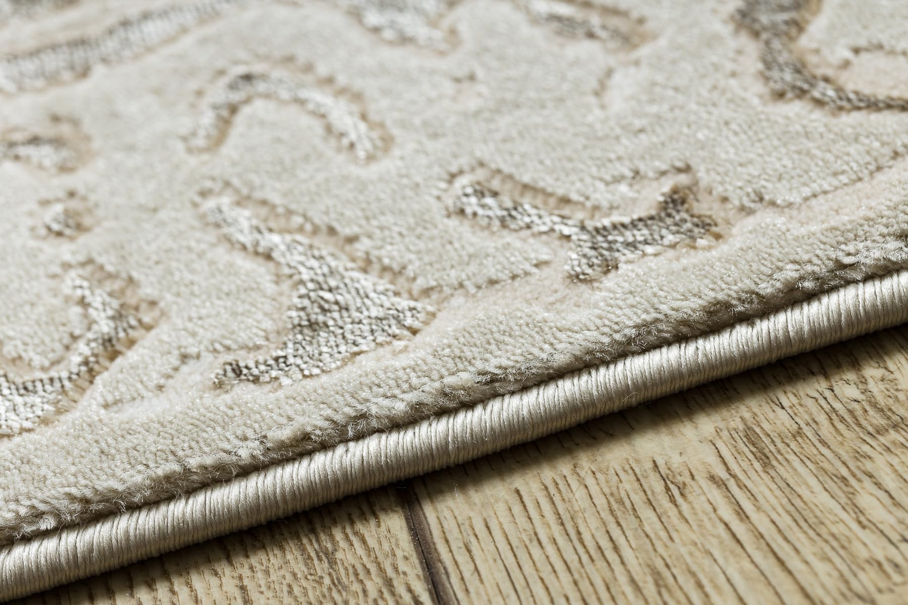 rugsx Tappeto ALLURE 1961 Tappeto moderno con cornice ornamentale in Crema/Oro - Elegante e glamour per soggiorno e camera da letto - 160x220 cm