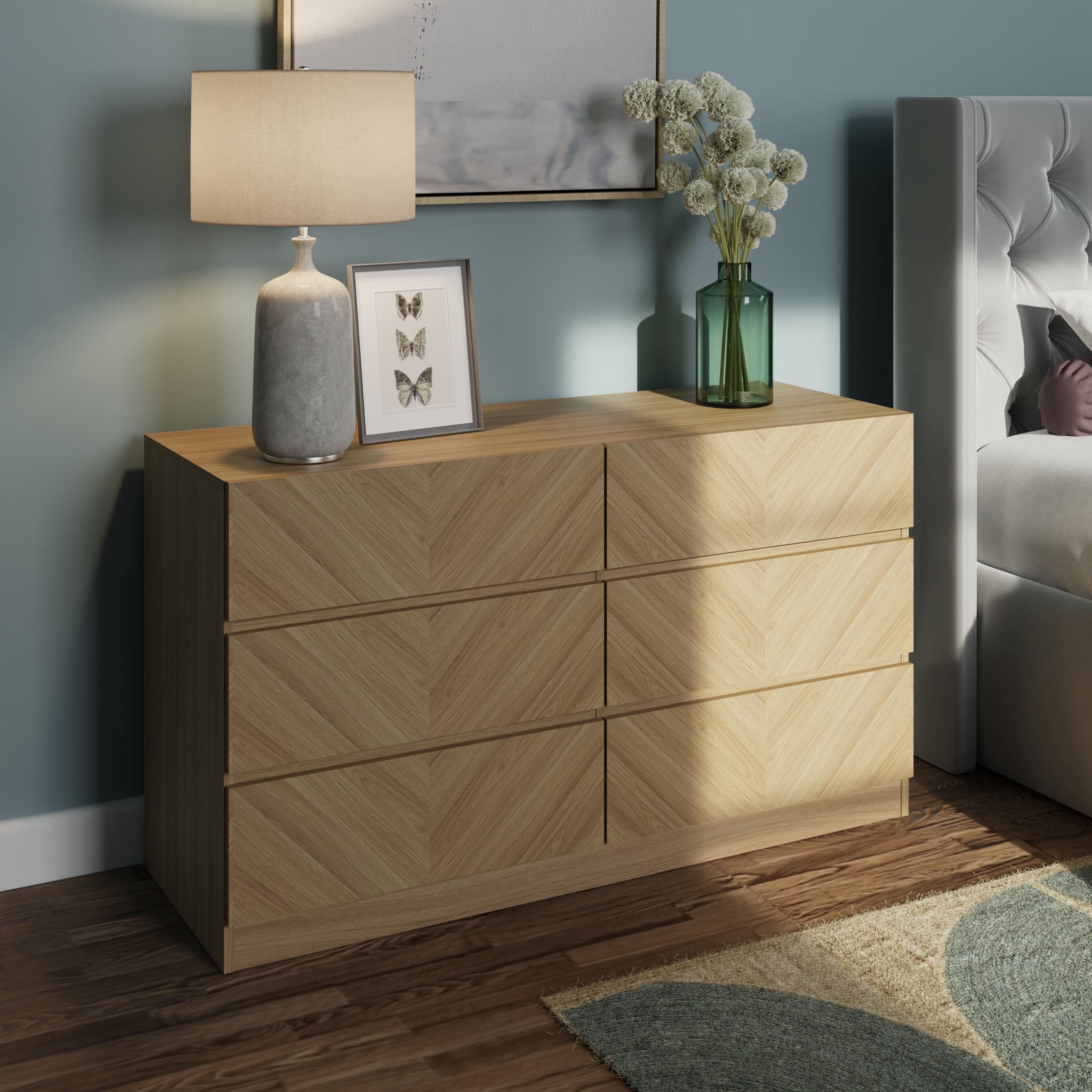 GFW Catania Euro Oak 33 Drawer Chest of Drawers