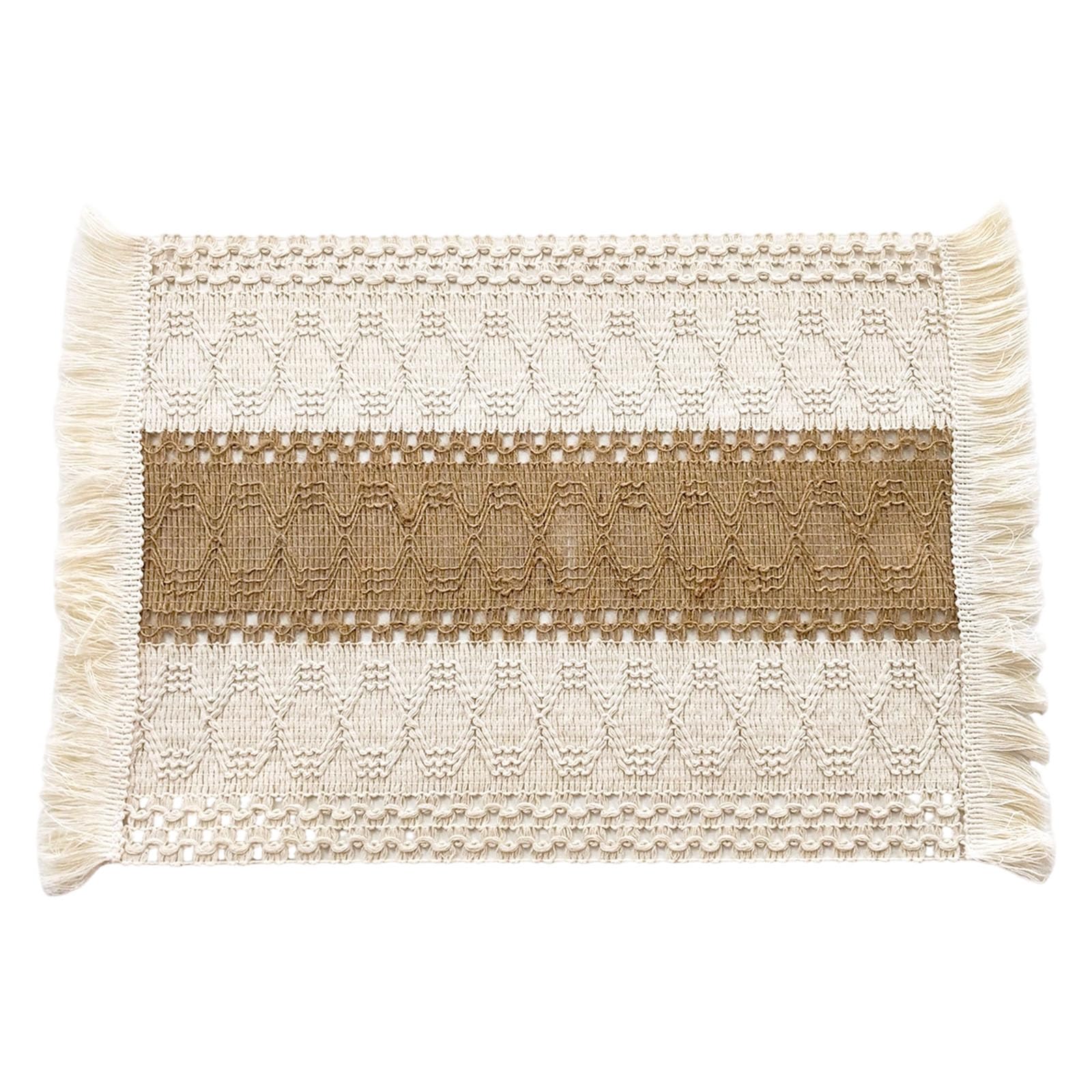 Tsophreniq Multipurpose Cotton Blend Table Runner Mats in Earth Tone Great for Thanksgiving Christmas Themed Decorations European Standard Placemat