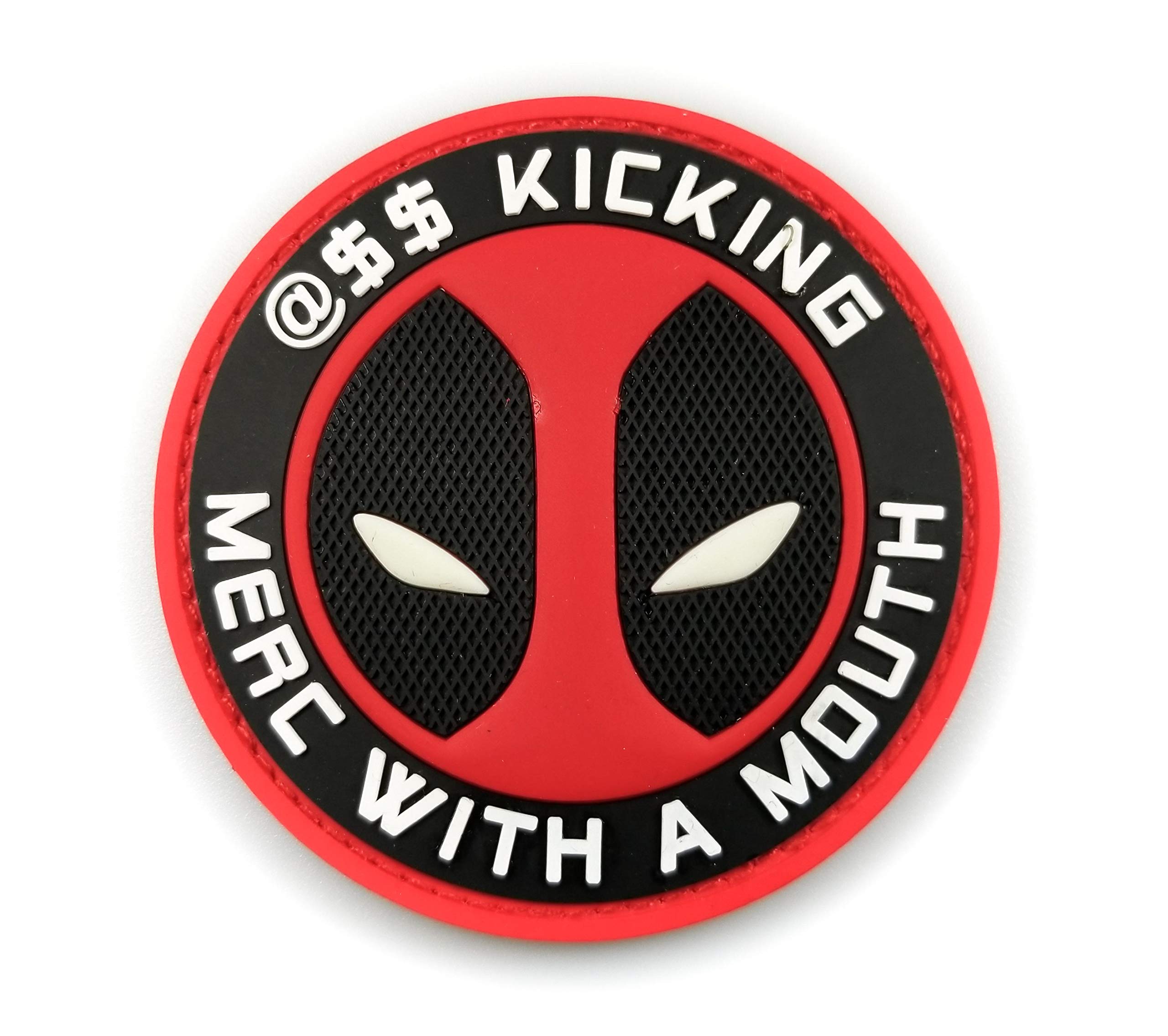 Tactical Innovations CanadaPVC Morale Patch - MERC with a Mouth 2.5" Diameter - Glow in The Dark Eyes