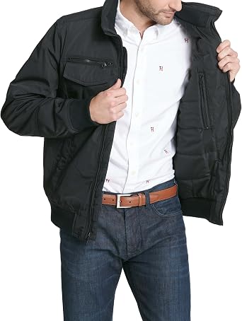 Tommy Hilfiger Men's Legacy Water and Wind Resistant Performance Bomber Jacket Transitional Jacket