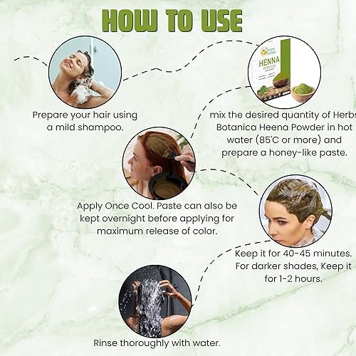 Miniatura 4 de Henna en polvo 100% pura y natural para tinte para el cabello y cuidado natural del cabello - Polvo de inermis Lawsonia finamente molido para teñir