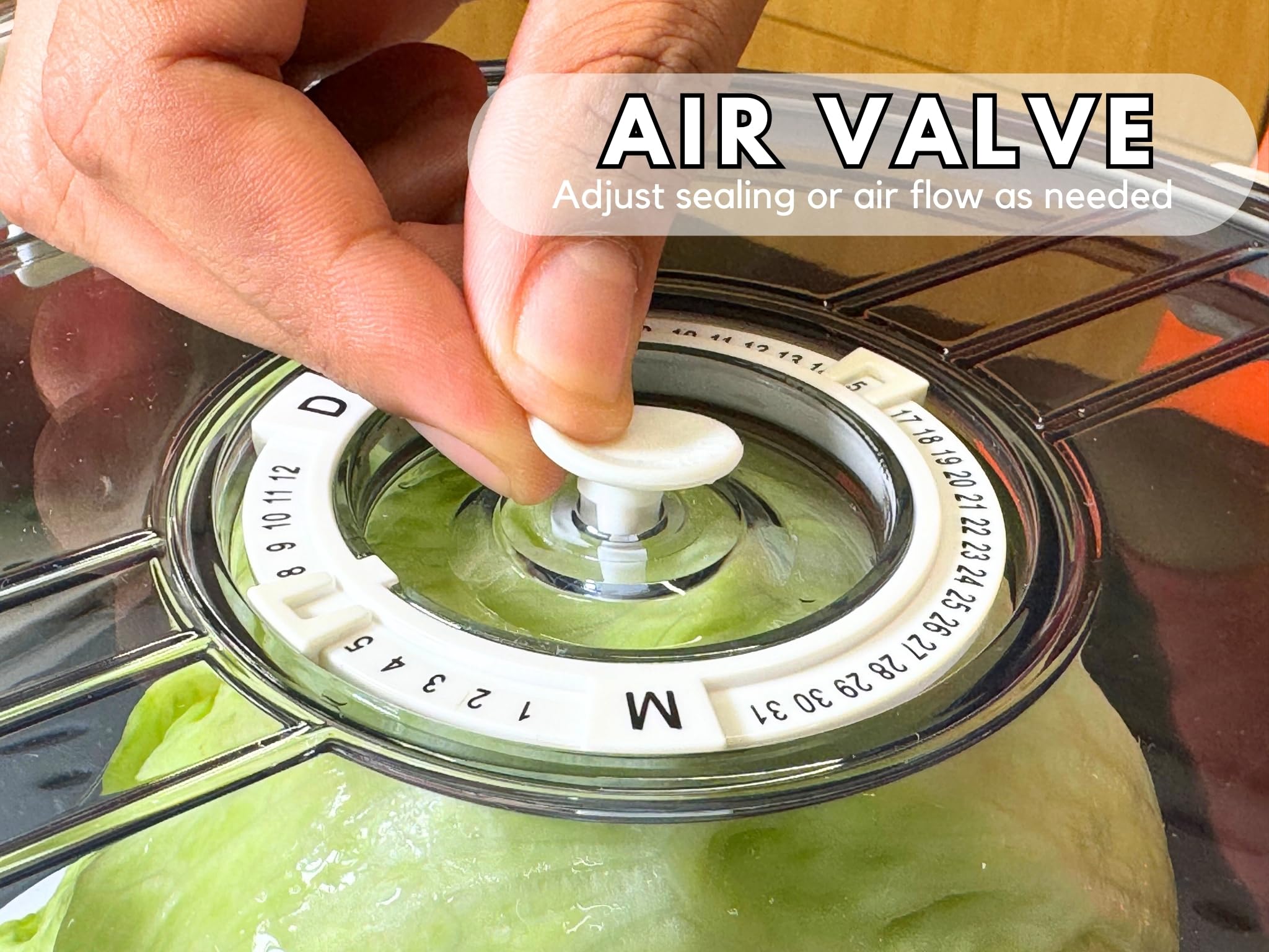 Recipientes de almacenamiento de frutas y verduras para refrigerador con tapas, cronógrafo de fecha, juego de 3 piezas, transparente, hermético, a prueba de fugas, sin BPA, bandeja de