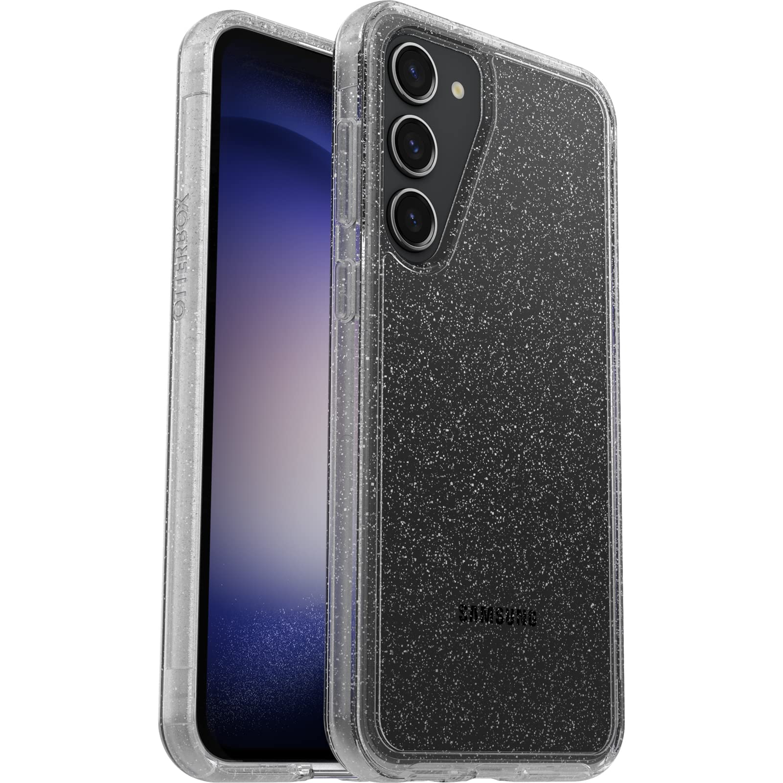 OtterBox Cover per Samsung Galaxy S23 Symmetry Clear,resistente a shock e cadute,sottile, testata 3x MIL-STD 810G, protezione antimicrobica, Stardust