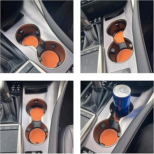 Miniatura 5 de JUSTTOP - Paquete de 2 portavasos para automóvil, diseño universal, antideslizante, con brillantes diamantes de imitación, soporte para tazas,