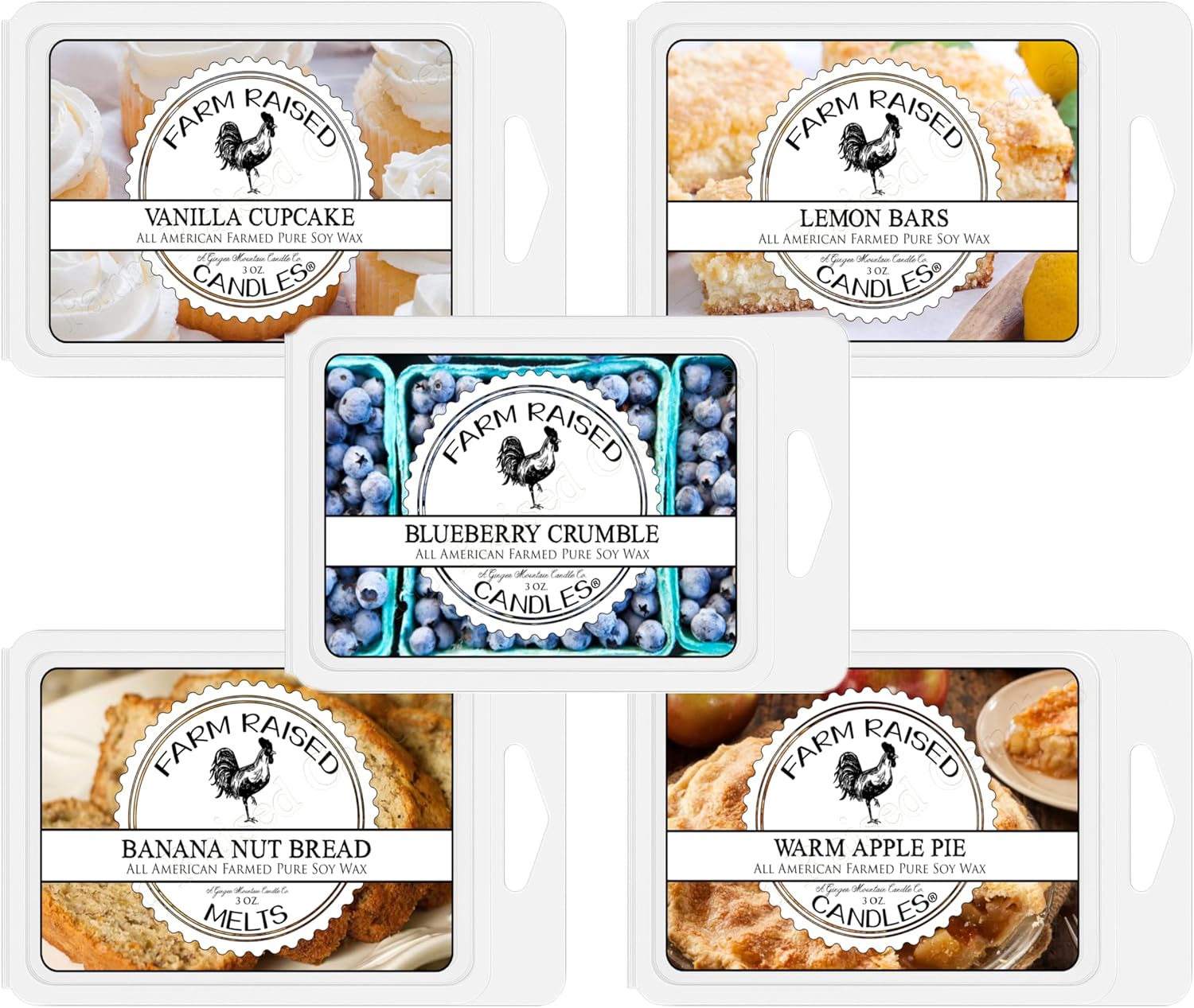 Bakery Soy Wax Melts Variety Pack, 5 Count | Sweet bakery-inspired wax melt variety pack for everyday wax warmers