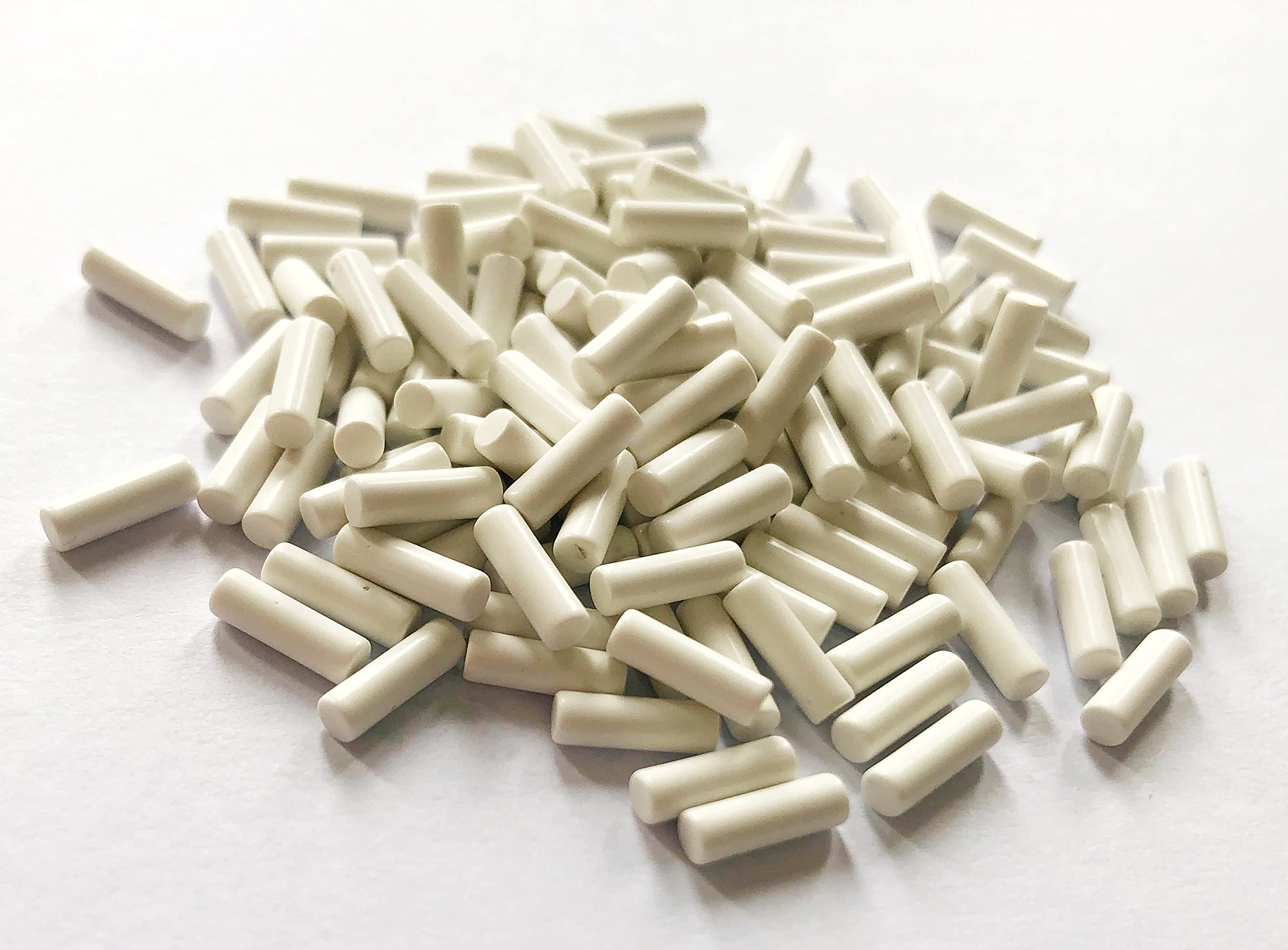 Porcelain Cylinder Filler Media - Rock Tumbling and Polishing - Small Size 1/16