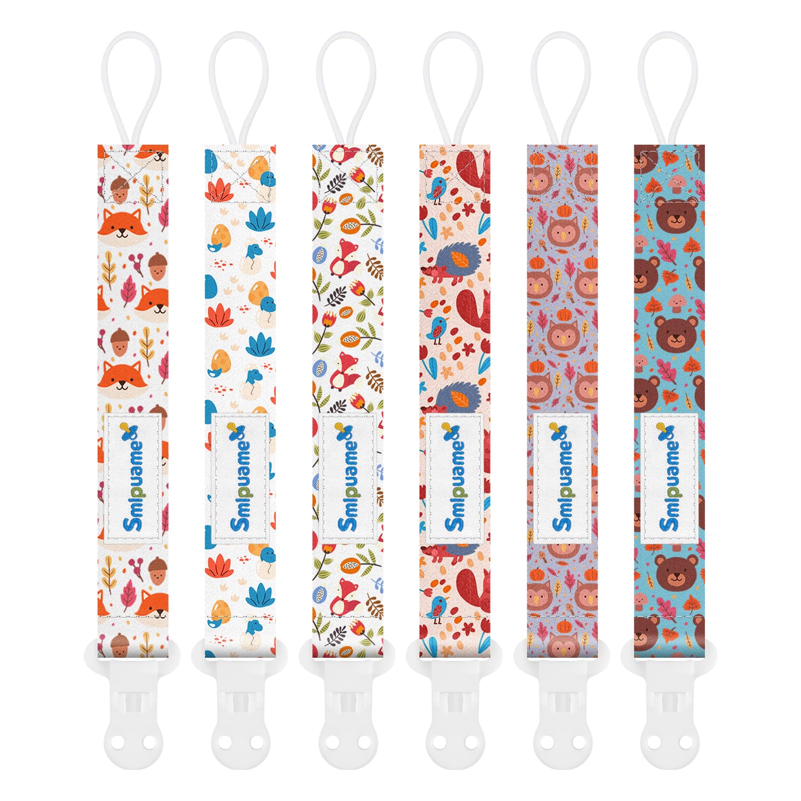 Vicloon Fopspeen clip voor baby's, 3 stuk katoen fopspeen ketting baby voor meisjes en jongens, baby fopspeen ketting clip cadeau voor baby-roze