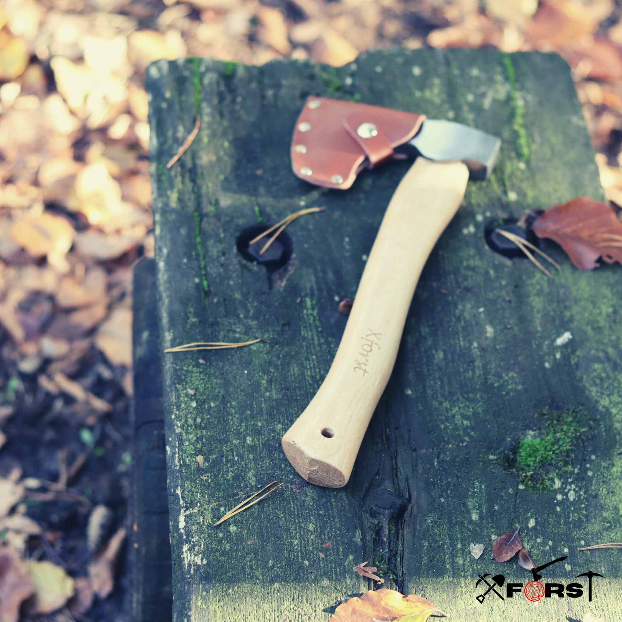 Hacha Xforst, hacha de mano con mango de madera de Hickory, hacha vikinga. Modelo X-TA5x TA