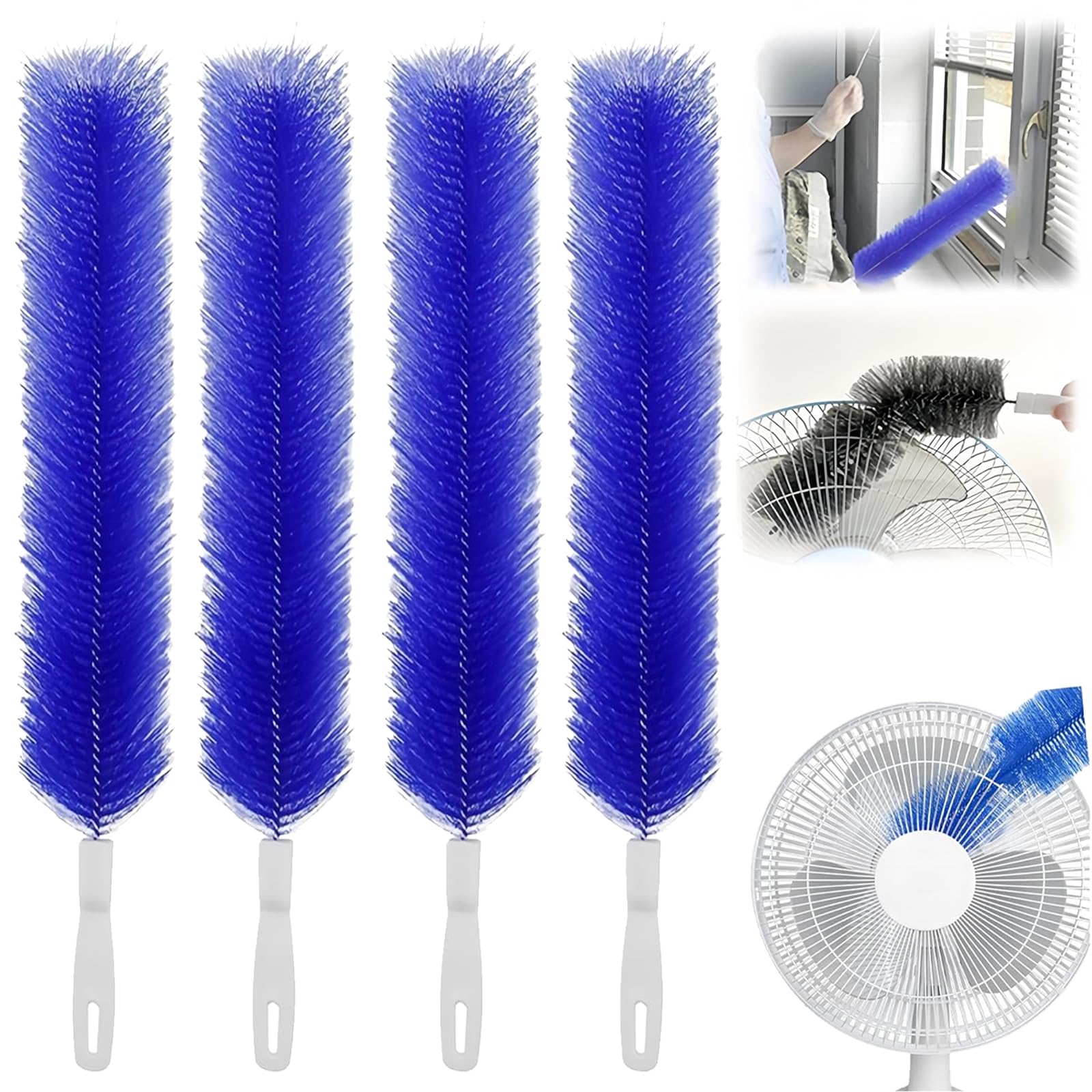 Bendable Microfiber Head, Fan Cleaning Brush,Ceiling Fan Cleaner Duster,2026 Fan Cleaner Brush Reusable Dust Remover Washable ldeal,Dusters For Cleaning for Electric Fans Air Conditioning (B-4PCS)