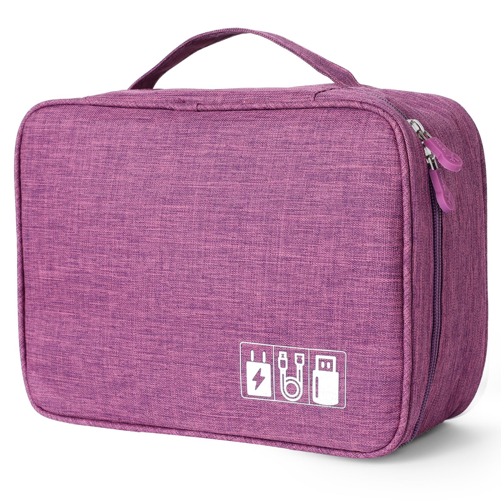 AiQInu Organizer Cavi Borsa da Viaggio Organizzatore Cavi Resistente All'acqua Portatile Porta Cavi Organizer per Caricatore, Chiavetta USB, Auricolare, Power Bank, Hard Disk, Scheda SD