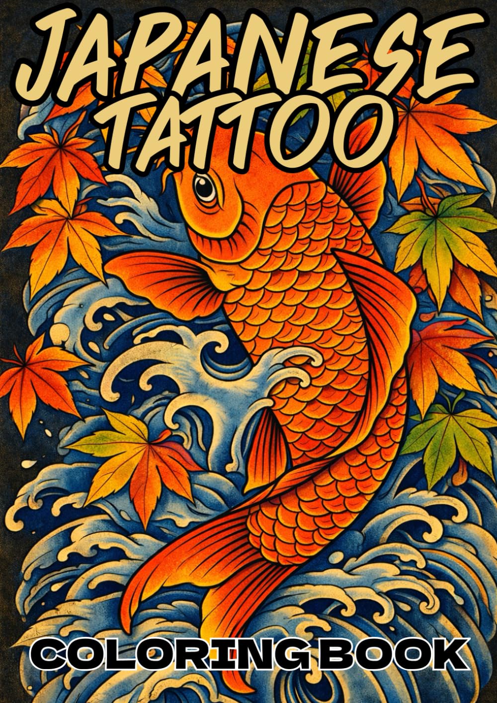 Japanese Tattoo Coloring Book: Waves, Dragons, Demons, Florals & More : Japanese Tattoo Flash-Inspired Coloring for Adult