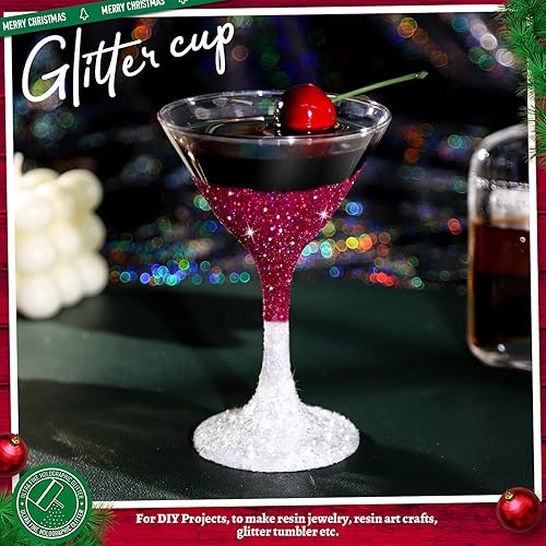 Miniatura 3 de LEOBRO Purpurina blanca, purpurina, 5.29 onzas  5.29 onzas  5.29 onzas para manualidades, purpurina transparente, purpurina iridiscente para