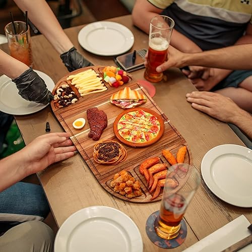 Miniatura 2 de Tanlade Juego de 15 tablas magnéticas de embutidos que incluye platos grandes de charcutería de 26 x 13 pulgadas, 4 esparcidores de queso, 4