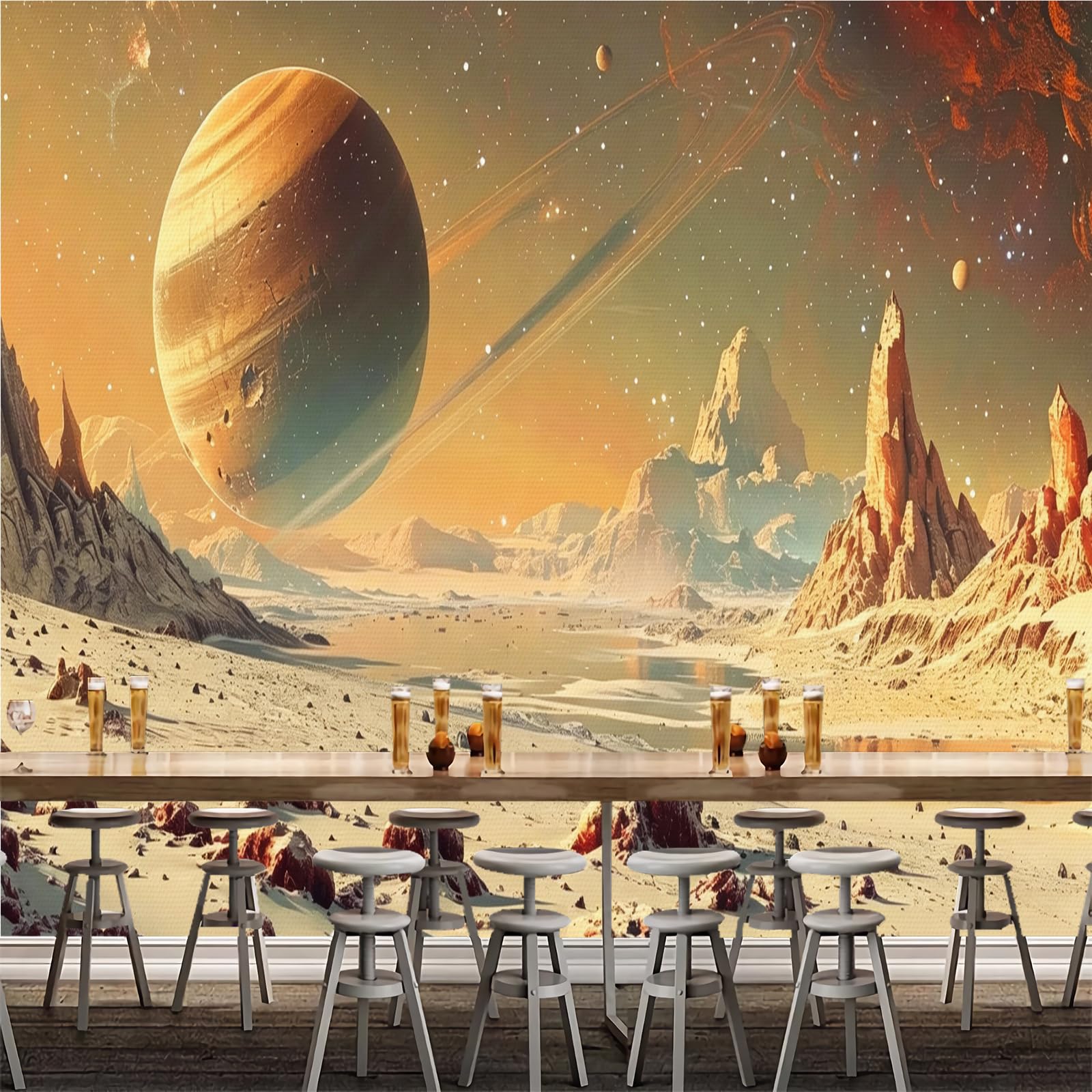 Fototapete Planet Weltraum Motivtapete Vliestapete 300x210cm